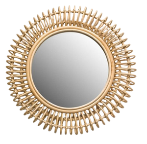 Espejo de mimbre natural, venta al por mayor, precio de fábrica, espejo de mimbre, colgante de pared para decoración del hogar, diseño personalizado, espejo de cuerda de yute - Product Image 6