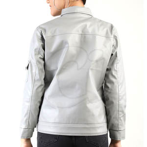 Venta caliente Chaqueta de cuero genuino Ropa de invierno Chaqueta de cuero de mujer Chaqueta de cuero de color sólido - Product Image 2