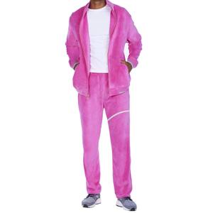 Vente en gros du fabricant Ensemble de survêtements 2 pièces automne hiver Survêtement de course en velours pour homme avec logo personnalisé - Product Image 4