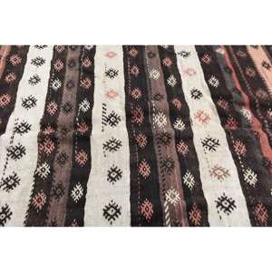 Kilim Marron Beige Laine Tapis 5.8X9.3 ft Turc Plat Armure Salon Tapis En Peluche Rectangle Couloir Patchwork Conception Latex - Product Image 5