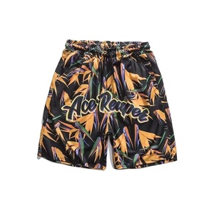 Pantalones cortos de gimnasio de calle alta personalizados Unisex, sueltos, elásticos, con cordón, patrón sólido, estampado, Material de malla, cortavientos, informales, al por mayor para - Product Image 6