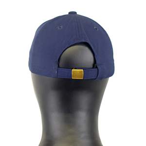 Men's Fashionable Curved Brim 5-Panel Velour <b>Baseball</b> <b>Cap</b> in <b>Navy</b> Twill - Product Image 5