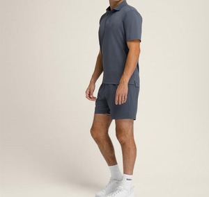 กางเกงขาสั้น100% ตีกอล์ฟสำหรับผู้ชายกางเกงเทนนิสผ้าโพลีเอสเตอร์สีทึบระบายอากาศได้ดีแห้งเร็วปรับแต่งได้ - Product Image 5