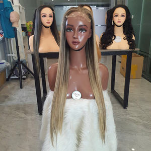 100% cheveux bruts vietnamiens-PRE PLUCKED Belle perruque droite en os de couleur personnalisée Double étiré, vendeur de cheveux humains de haute qualité - Product Image 1