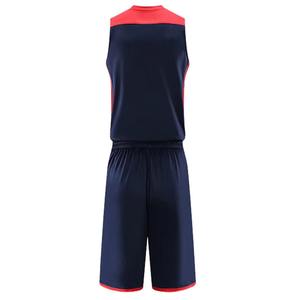 100% Polyester respirant personnalisé uniformes de basket-ball pour hommes rouge collège jeunesse tenue impression par sublimation grande taille - Product Image 5