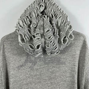 Best Quality Men's Distressed Hoodies 100% Cotton Basics Stylish New Design for Winter Season Solid <b>Pattern</b> Hooded Collar - Product Image 5