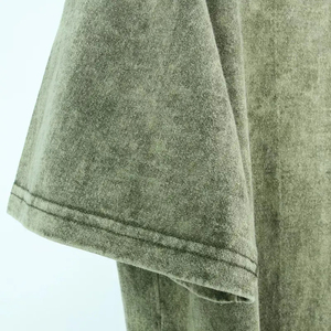 Personalizado de gran tamaño fabricante Casual Vintage ligero de alta calidad 100% algodón lavado ácido Sun Faded camisetas - Product Image 6