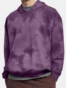 เสื้อมีฮู้ดผ้าฟลีซผ้าคอตตอน100% เสื้อสวมหัวสไตล์วินเทจผ้าซักเบอร์กันดี100% สั่งทำ - Product Image 5