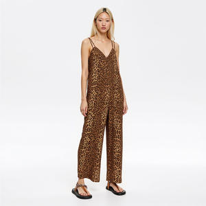 <span class=keywords><strong>Mono</strong></span> de Mujer con Estampado de <span class=keywords><strong>Leopardo</strong></span> Personalizado 2026, <span class=keywords><strong>Mono</strong></span> de Verano Informal con Tirantes Finos y Estampado de <span class=keywords><strong>Leopardo</strong></span> para Mujer - Product Image 4
