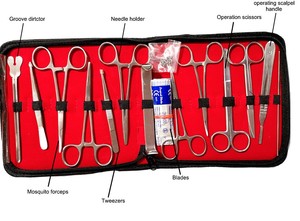 Kit de instrumentos de disección veterinaria 2025, fuente de alimentación Manual, tijeras quirúrgicas generales, aparato de examen de agudeza Visual - Product Image 4