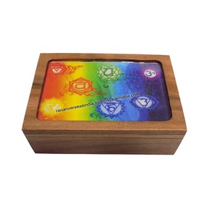 Seven Chakra Printed Wooden <b>Keepsake</b> Decorative Jewelry Storage Organizer for Women & Girls - Product Image 1