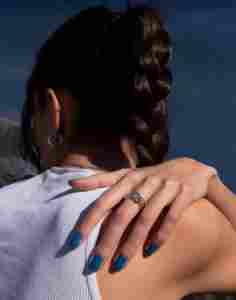 Último anillo de conector de enlace múltiple de plata de ley 925, anillo de declaración de eternidad, anillo de diamante de sal y pimienta de corte redondo para mujer - Product Image 6