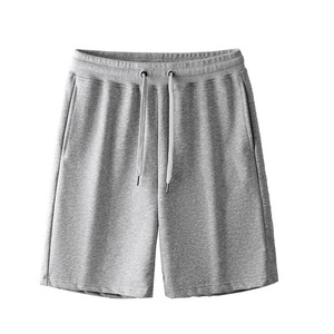 OEM Logo Personnalisé Broderie Conception Imprimée 300g Éponge Lourde Hommes D'été À Cinq Points Pantalon Décontracté Couleur Unie Anti-Rides - Product Image 2