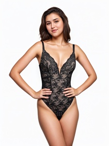 Zoyiame Best Verkochte Naadloze Nylon Kant Shapewear Bodysuit Ins Stijl V-Hals Tillen Sexy Strappy Body Shaper Voor Vrouwen - Product Image 2