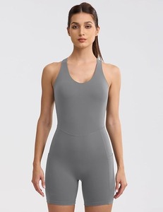 2025 entraînement sans couture Yoga Gym moulante barboteuses Sexy dos nageur contrôle du ventre soutien-gorge rembourré costume confortable course Yoga survêtement - Product Image 3