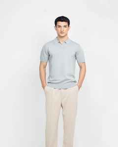 Camisetas Polo de Manga Corta para Hombre, Ligeras, Ajustadas, con Dobladillo Acanalado, sin Botones, Lisas, con Logotipo Personalizado, Nuevas, Coloridas, de Algodón para Verano - Product Image 4