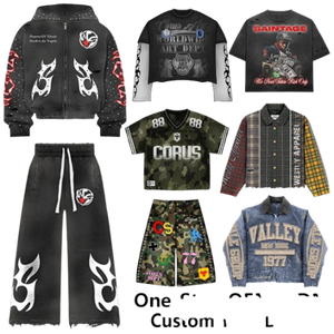 Custom Streetwear Hoodies Acid Wash Vintage Sun Faded Dtg Print Heavyweight Hoodie Set Chándales para hombres - Product Image 6