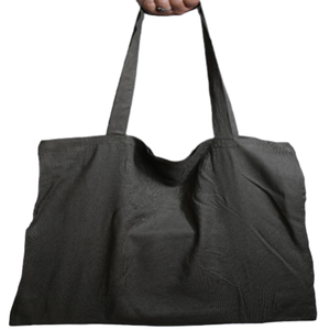 Bolsa de compras de lona de algodón reciclable ecológica de alta calidad con asa de impresión de moda promociones de letras de logotipo personalizado - Product Image 3