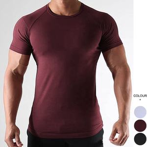 2023 <b>Men's</b> Cotton Solid Color Short Sleeve Gym <b>Muscle</b> Top New Colour Loose Oversize <b>T</b>-<b>Shirt</b> for Summer Jersey Material for - Product Image 1