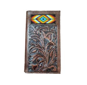 Portefeuille long style vintage unisexe en cuir de vachette véritable imprimé animal protection RFID grande capacité usage quotidien réunions - Product Image 4