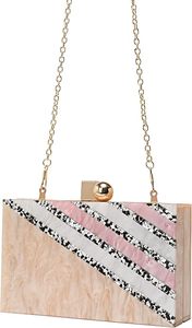 Sac à main pochette en résine de luxe avec finition marbrée élégante idéal pour les mariages et les soirées chic pochette de soirée en résine sac à main pour femmes - Product Image 6