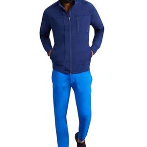 Veste médicale de gommage unisexe en tissu extensible doux et respirant avec poches pratiques pour les professionnels de la santé - Product Image 5