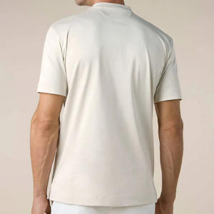 Camiseta de Lujo para Hombre, Venta Caliente, Logotipo Personalizado, Cuello Redondo, Verano, Doble Mercerizado, Brillante - Product Image 6