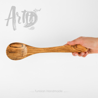 Ensemble de cuillères en bois d'olivier méditerranéen faites à la main ArtisRaw, cadeaux d'affaires, cuillères de cuisine naturelles, ustensiles de cuisine en bois de qualité supérieure