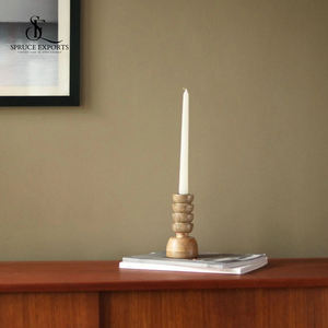 เชิงเทียนไม้มะม่วงมีสไตล์สำหรับตกแต่งบ้านแบบตั้งตามธรรมชาติและตกแต่งด้วยไม้วอลนัทใช้งานได้หลากหลายสำหรับคริสต์มาส - Product Image 4