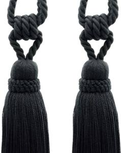 Attache de rideau en coton avec pompon - Product Image 3