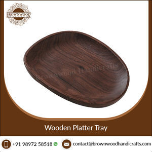 Plateau de meilleure qualité en bois de forme irrégulière fait à la main, plateau en bois écologique, fabricant d'assiettes alimentaires, fournisseur en gros - Product Image 3