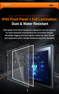 PC tactile industriel LCD personnalisé 7 10 15,6 24 pouces IP65, anti-choc, anti-vibration, montage sur panneau, pour kiosque/armoire/console, automatisation - Product Image 4