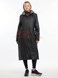 Manteau long d'équitation pour femmes en gros matériau softshell imperméable et résistant au vent de qualité supérieure silhouette élégante équestre - Product Image 5