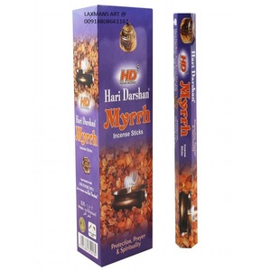 Bâtons d'encens HD Myrrhe Bâtons d'encens parfumés roulés à la main Paquet hexagonal Fournisseur en gros d'encens de l'Inde Vente en gros d'encens HD - Product Image 1