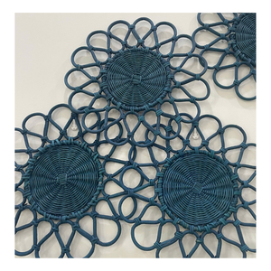 Napperons de table ronds en rotin pour la décoration de la maison et de l'événement, napperons de vaisselle en rotin fabriqués à la main pour la décoration de table de mariage - Product Image 1