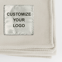 Couverture en flanelle de luxe avec étiquette tissée personnalisée, cadeau d'entreprise, couverture promotionnelle pour employés, jeté de lit, OEM