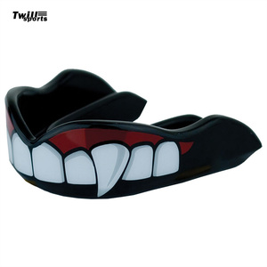 Protège-dents en coton de sport pour la boxe MMA Hockey Bouclier de gomme double couleur pour le basket-ball - Product Image 5