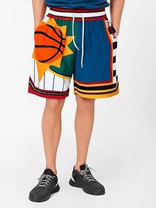 Pantalones Cortos de Baloncesto Vintage Personalizados al por Mayor, de Secado Rápido, 100% Poliéster, Transpirables, con Estampado por Sublimación, Marca de Equipo Personalizada - Product Image 3