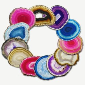 Mix Agate Coaster lát tấm Quà Tặng ngôi sao mới mã não đá quý phong thủy kinh doanh thế giới rộng siêu hình thủ công môi trường - Product Image 4