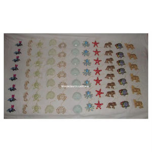 Diseños únicos, el mejor Material de tela, múltiples formas, bordado Zari, adorno colgante de árbol de Navidad para artículo de decoración de fiesta de cumpleaños - Product Image 1