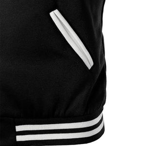 Blouson Bomber Unisexe Professionnel Personnalisé en Cuir Léger Hiver Style Urbain Imprimé Baseball Lycée Hommes Femmes - Product Image 3