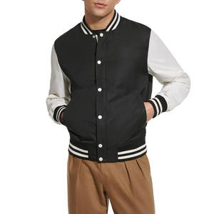 Chaqueta de béisbol para hombre más vendida, soporte, logotipo personalizado, ropa de calle impresa, bombardero universitario, forro polar, Letterman personalizado, Collage - Product Image 3