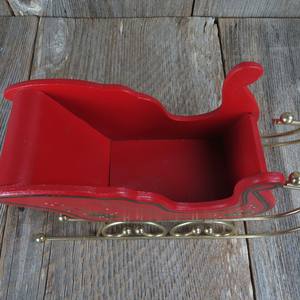 Traîneau de Noël élégant en bois pour les vacances panier de traîneau de table décoration de festival de maison de Noël décor intérieur et extérieur - Product Image 4