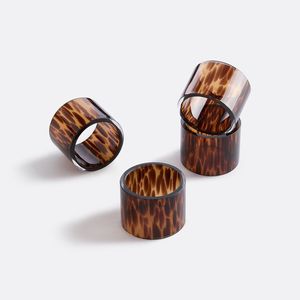 Prix de gros rond de serviette en résine noire avec tourbillon décor de salle à manger élégant accessoires de table uniques pour mariages à vendre - Product Image 4