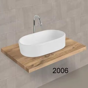 Robinetterie de 8 pouces à montage sur robinet en céramique Lavabo en forme de pierre Lavabo Sanitaire pour hôtel - Product Image 6