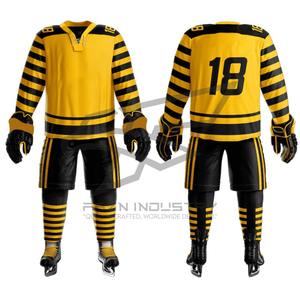 OEM Kit de uniforme de hockey sobre hielo Hombres Mujeres Diseño de color personalizado Transpirable Secado rápido Deportes Jersey y pantalones - Product Image 3