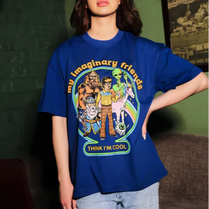 Camiseta Extra Grande para Mujer, de Algodón 100%, Premium, de Alta Calidad, 240 GSM, Lavada a la Piedra, Hombros Caídos, Varios Colores - Product Image 3