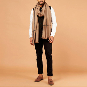 100% Wool Fabric for Gents Custom Pakistani <b>Shawls</b> for Festive Parties & Casual Wears Traditional Muslim Department - Product Image 2
