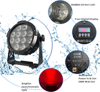 Muxxdj Club Light IP54 Étanche 12*18W RGBWA UV 6in1 Sans Fil Dmx Batterie Led Par Uplight Remote WiFi Party Lights For Dj