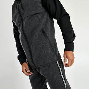 Sudadera con capucha Popular de fábrica de ropa para hombre, sudadera de lana en blanco negra de algodón 100% de peso pesado personalizada, sudadera de gran tamaño para hombre - Product Image 3